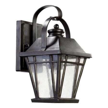Quorum One Light Old World Clear Seeded Glass Wall Lantern 764-6-95